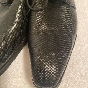 Majestic Black Patterned Derbys